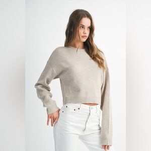 MABLE BACK BOW KNIT TOP NWT